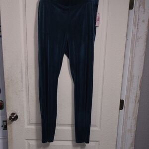Juicy Couture Teal Velvet Leggings